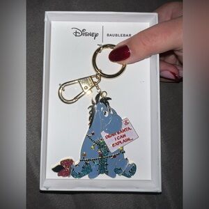 Disney BaubleBar Eeyore Keychain Winnie the Pooh Christmas Holiday Lights Charms